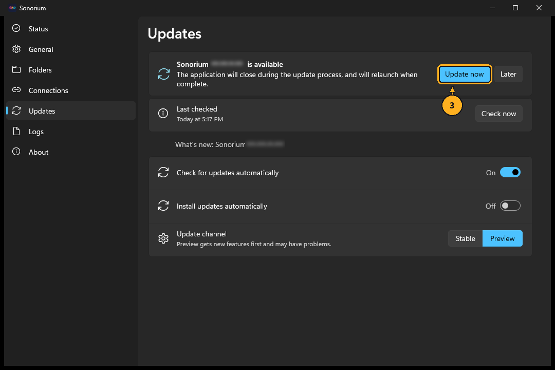 Click Update now