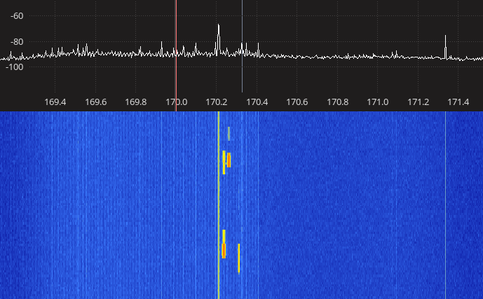 RTL dongle with 2.4 Msps sampling rate - screenshot with no artifacts