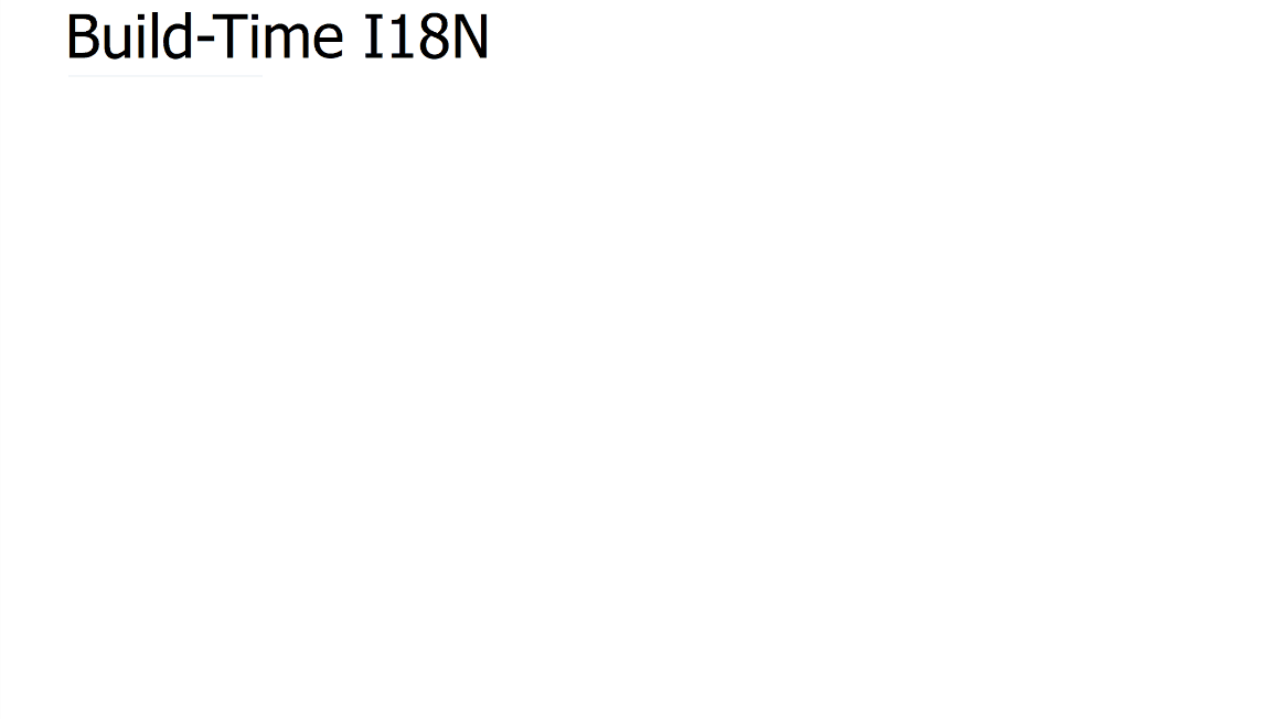Build-Time I18N