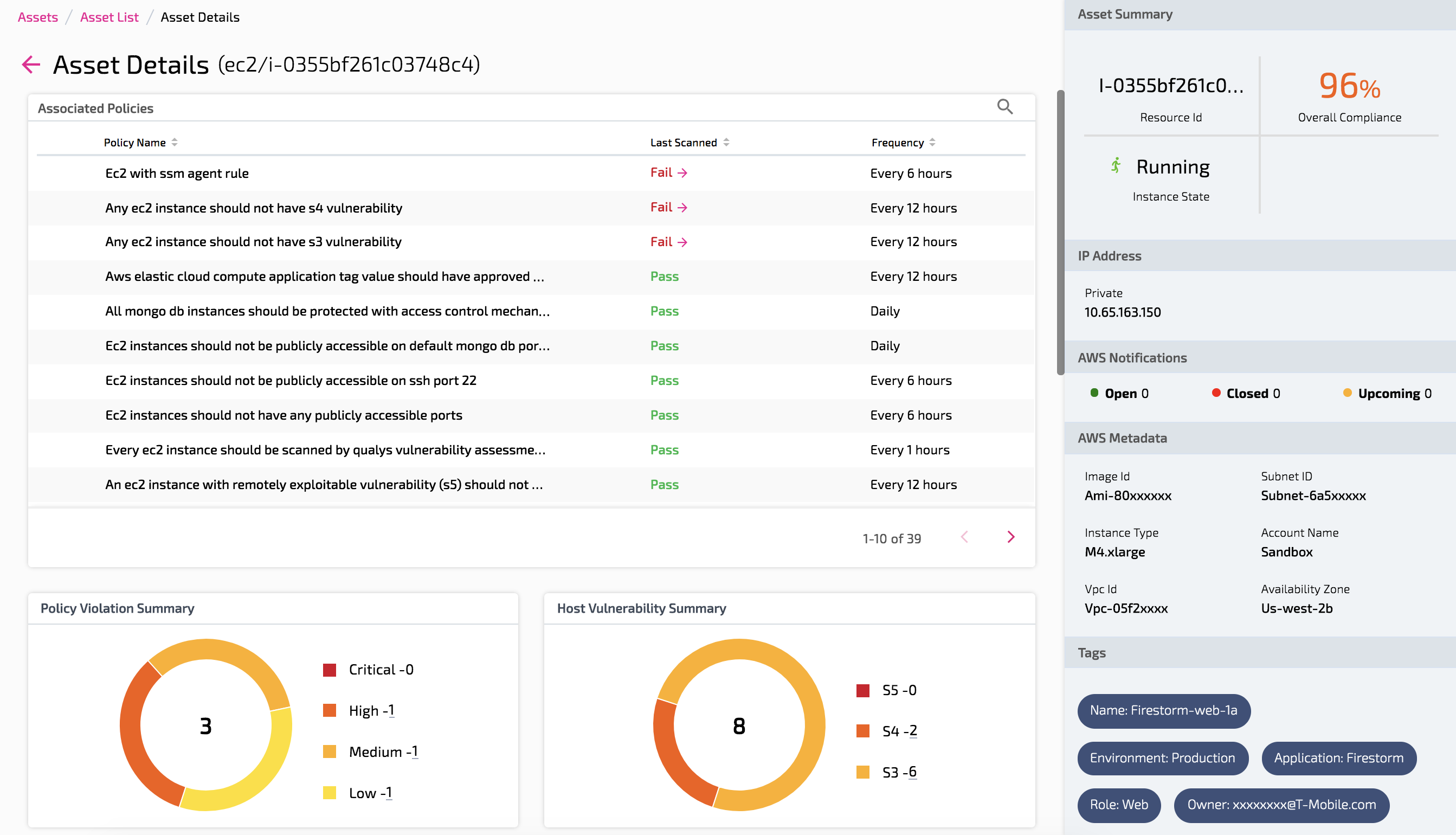 Asset 360 / Asset Details Page