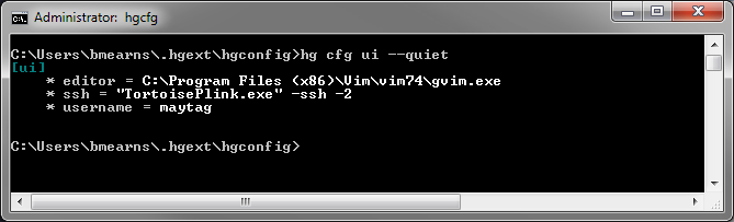 hg cfg ui --quiet