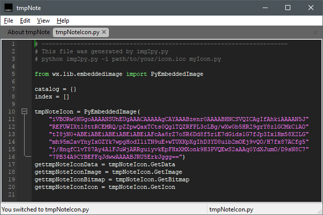 Screenshot of Python syntax highlighting