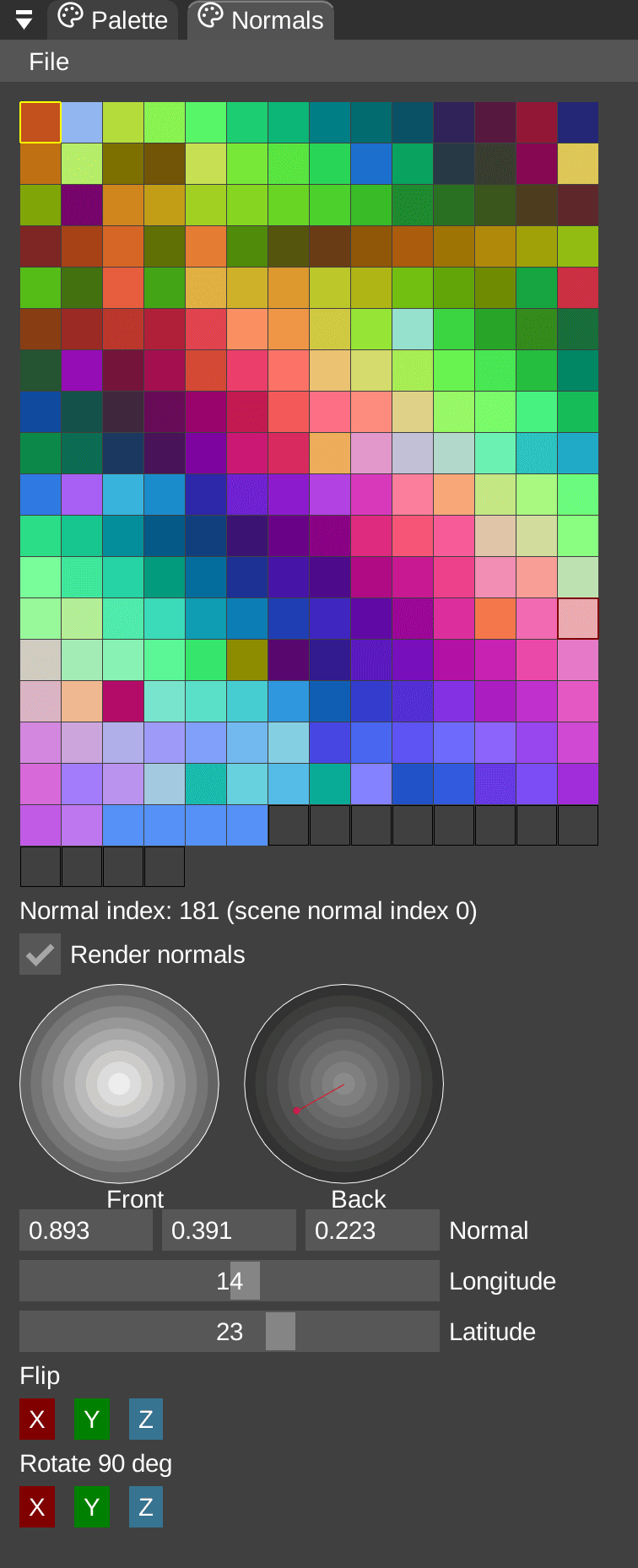 voxedit normal palette