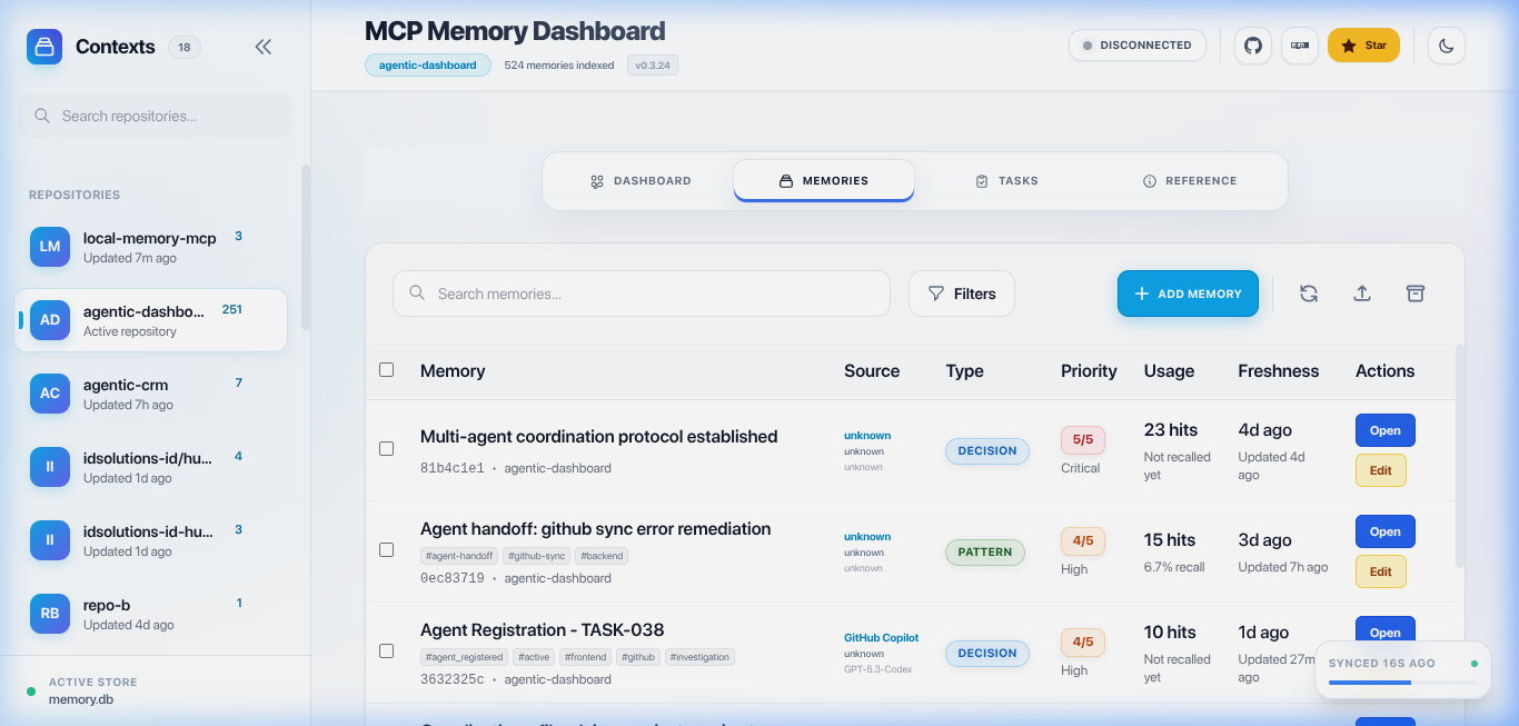 Memories Management