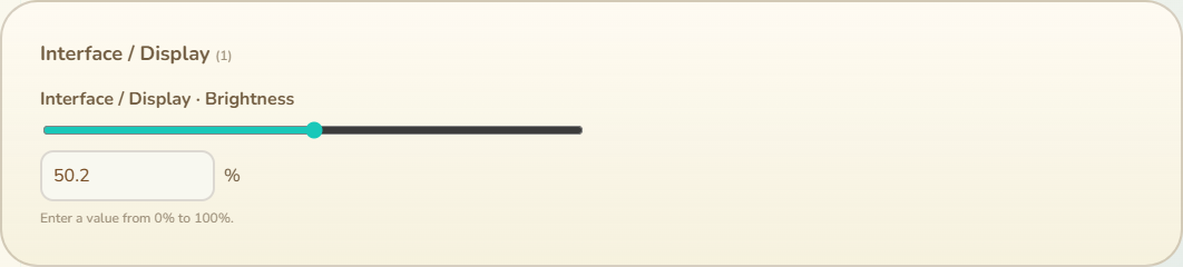 Percentage input in the current English UI