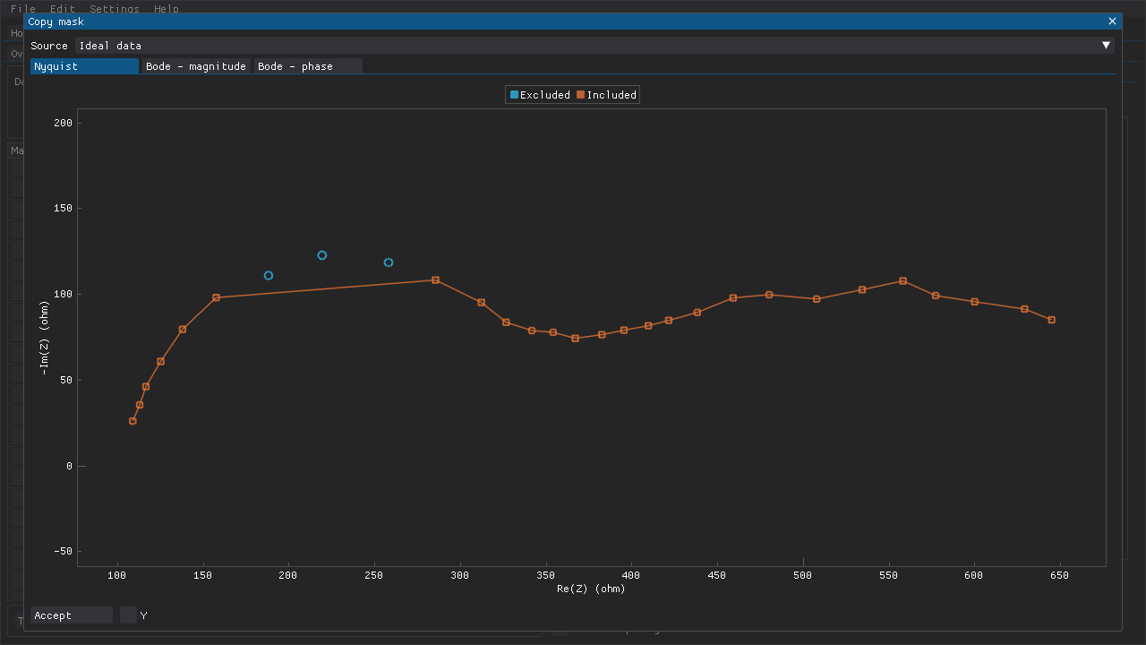 Copying a mask from another data set