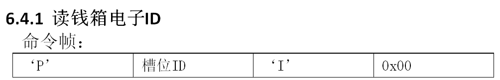读钱箱电子ID命令
