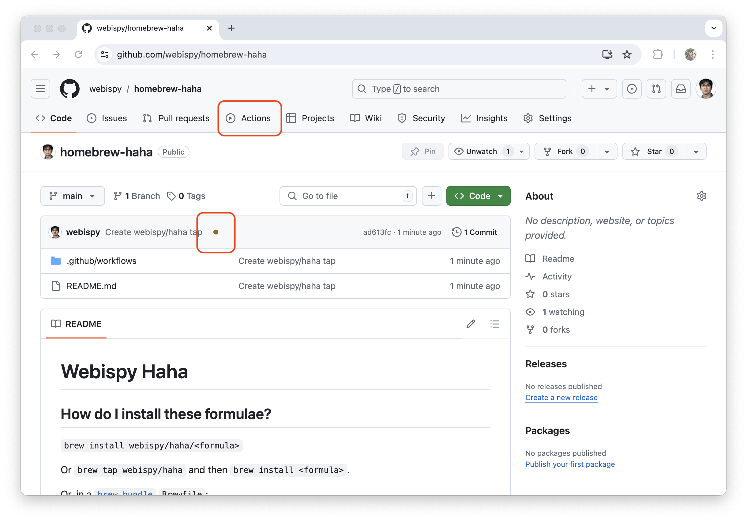 Github - Repository main