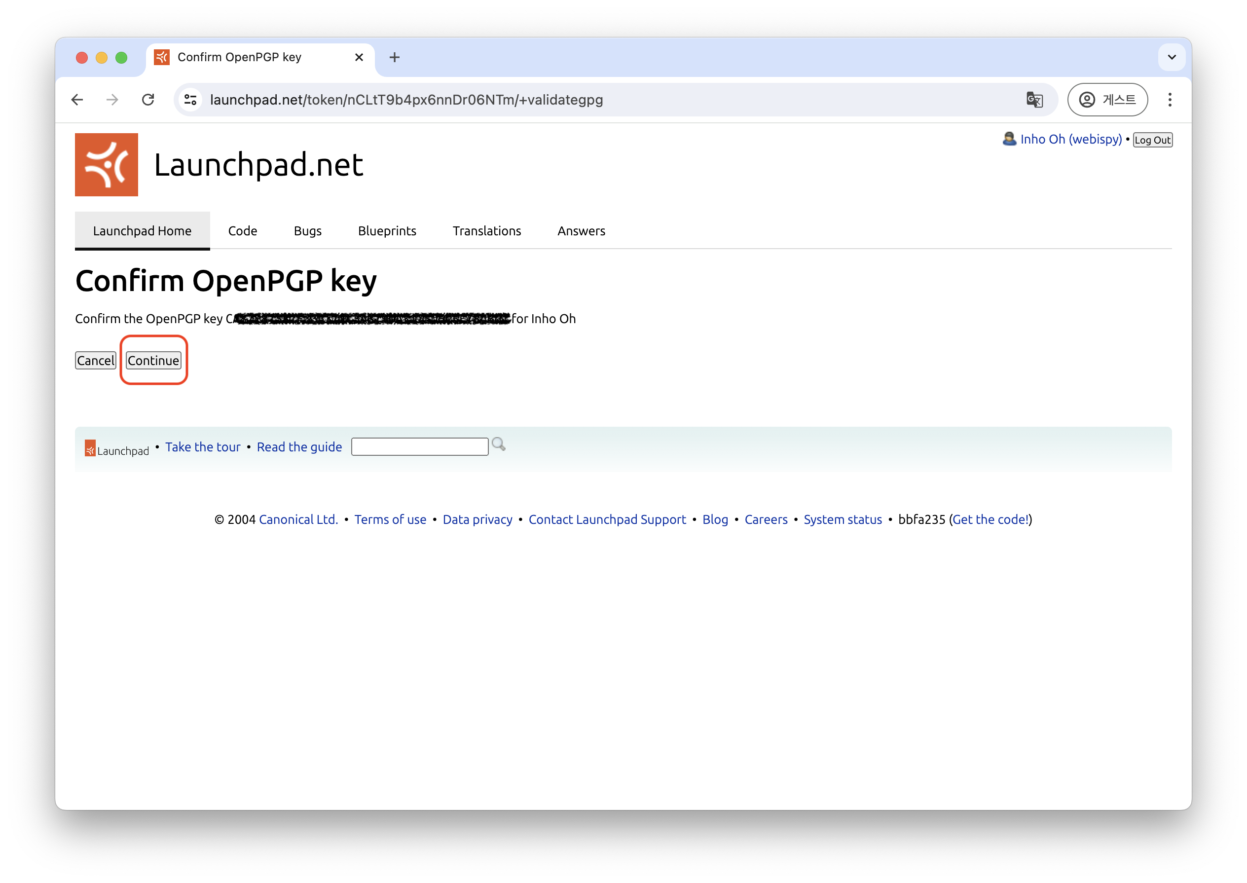 PGP Key confirm
