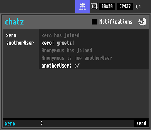 chat window