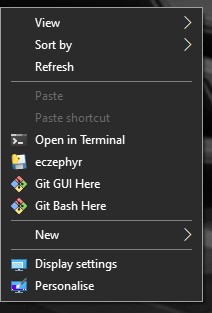 eczephyr context menu display image