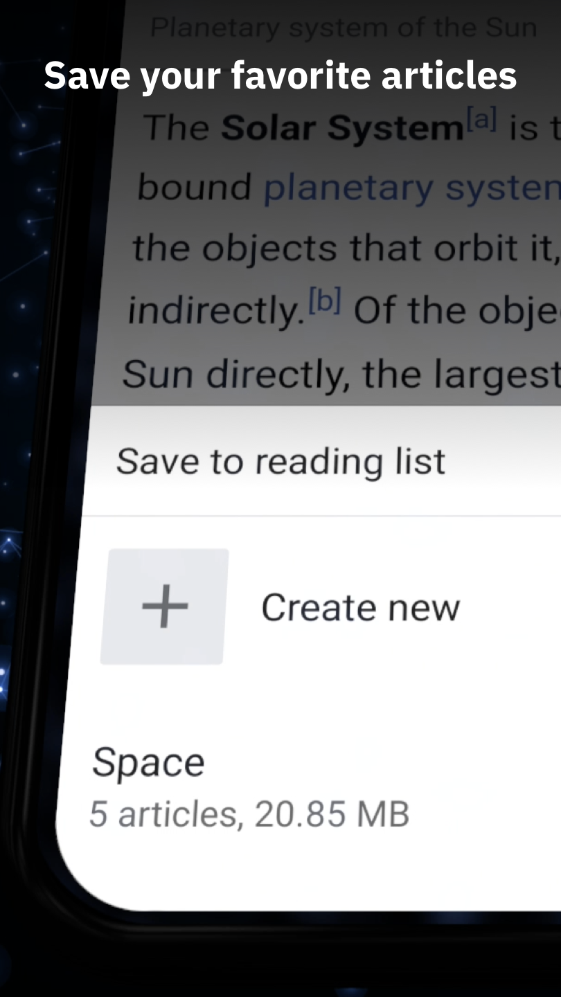 Screenshot 1 of Wikipedia — opens full size