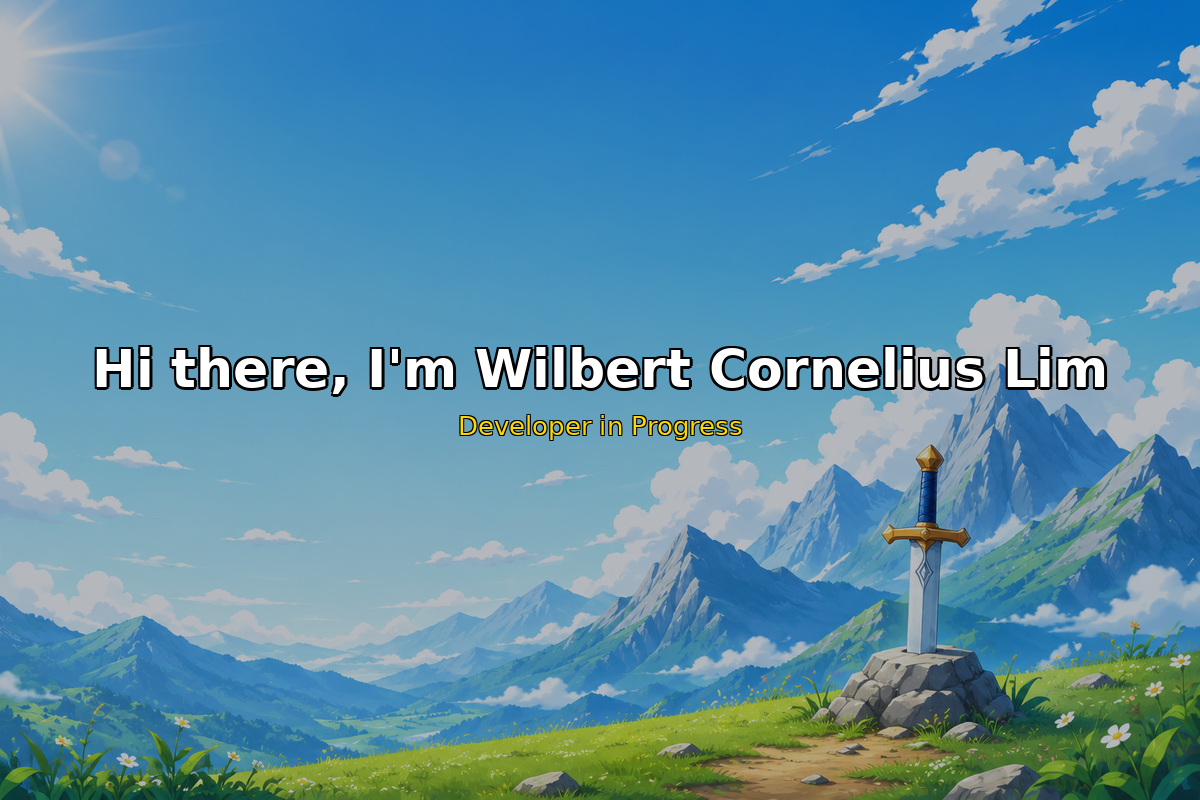 Hi there, I'm Wilbert Cornelius Lim