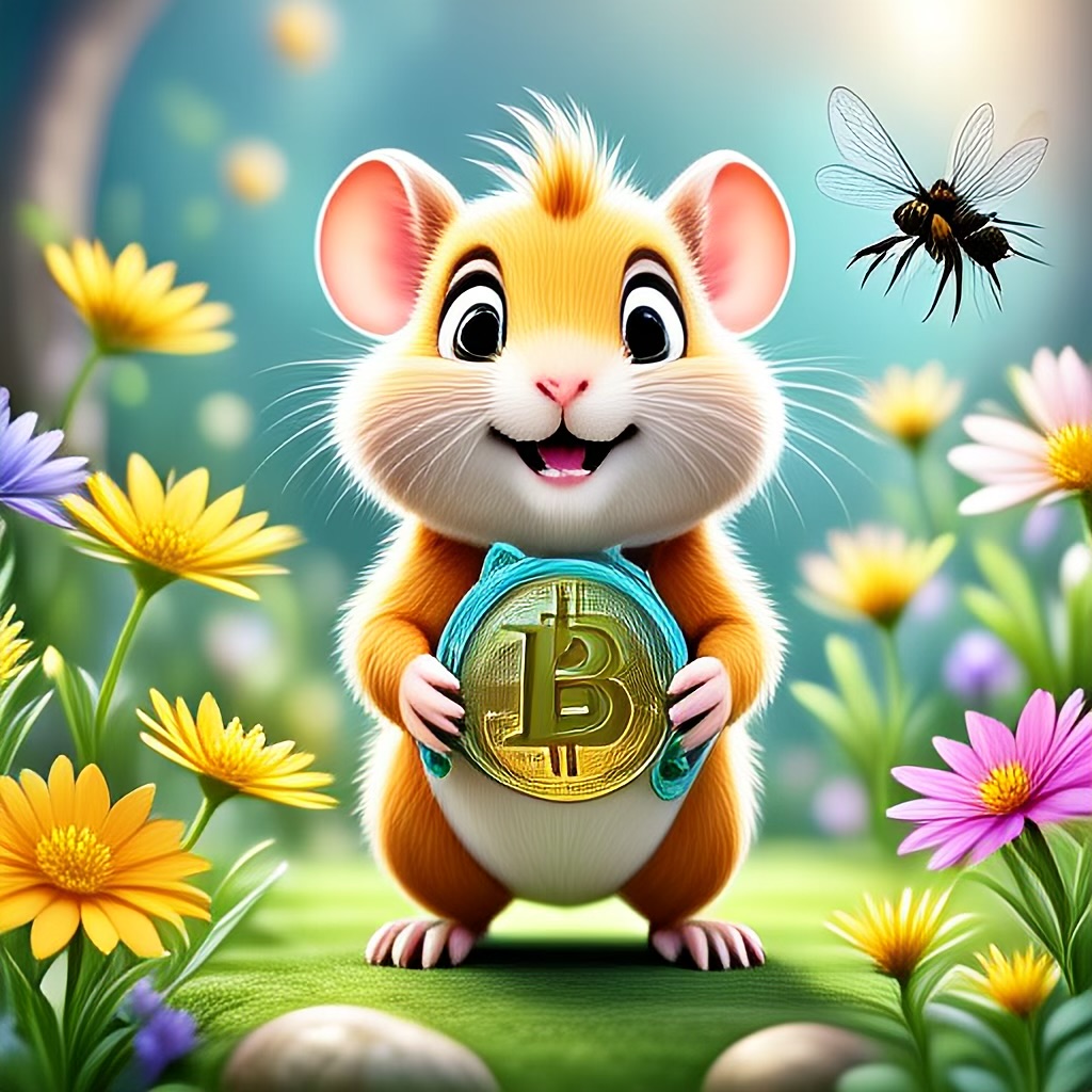 WildNFT #43: Hamster in Garden with Bitcoin