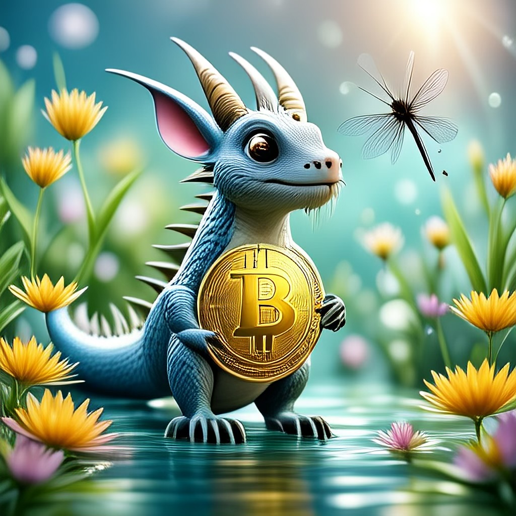 WildNFT #66: Mythical Rat in Magical Water with Bitcoin