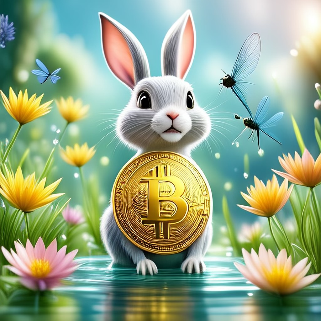 WildNFT #38: Rabbit in Water with Bitcoin