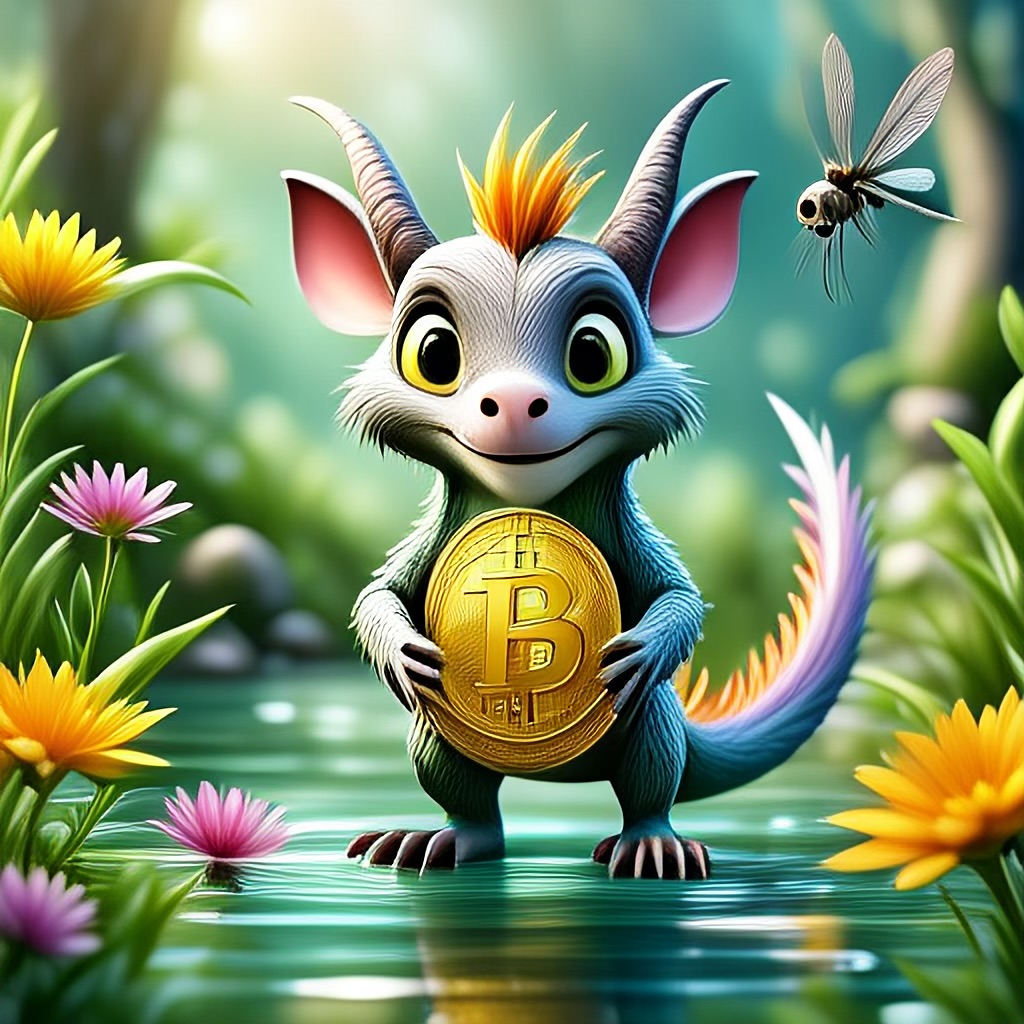 WildNFT #4: Mythical Possum in Magical Water with Bitcoin