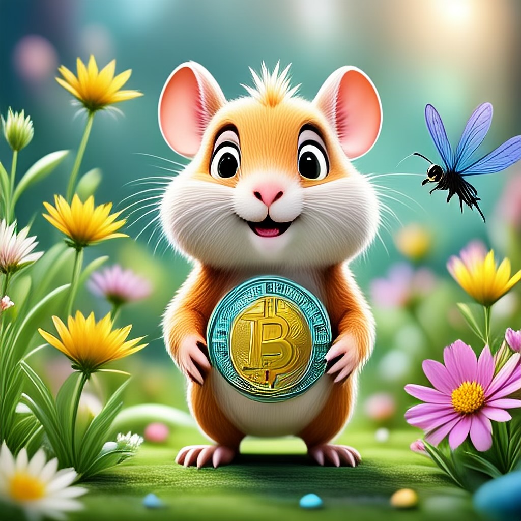 WildNFT #45: Hamster in Garden with Bitcoin