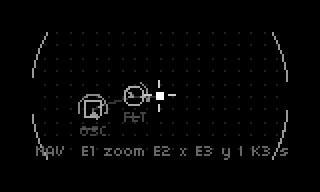 an oscillator patched through a filter into the output point — two objects, two lines, sound