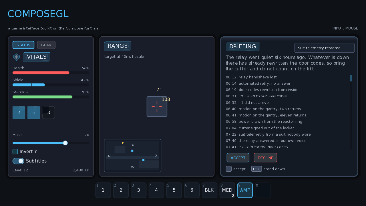 The example running