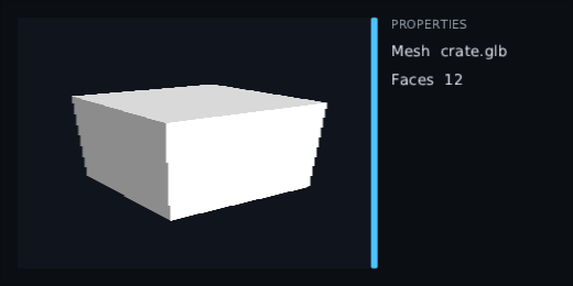 a scene view in the left pane of a splitter, caught while the bar is still being dragged to the right: the cube is stretched wide and its edges are stepped, because the old, narrower picture is being stretched over the new pane