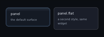 two panels side by side, one cut from art and one a flat fill