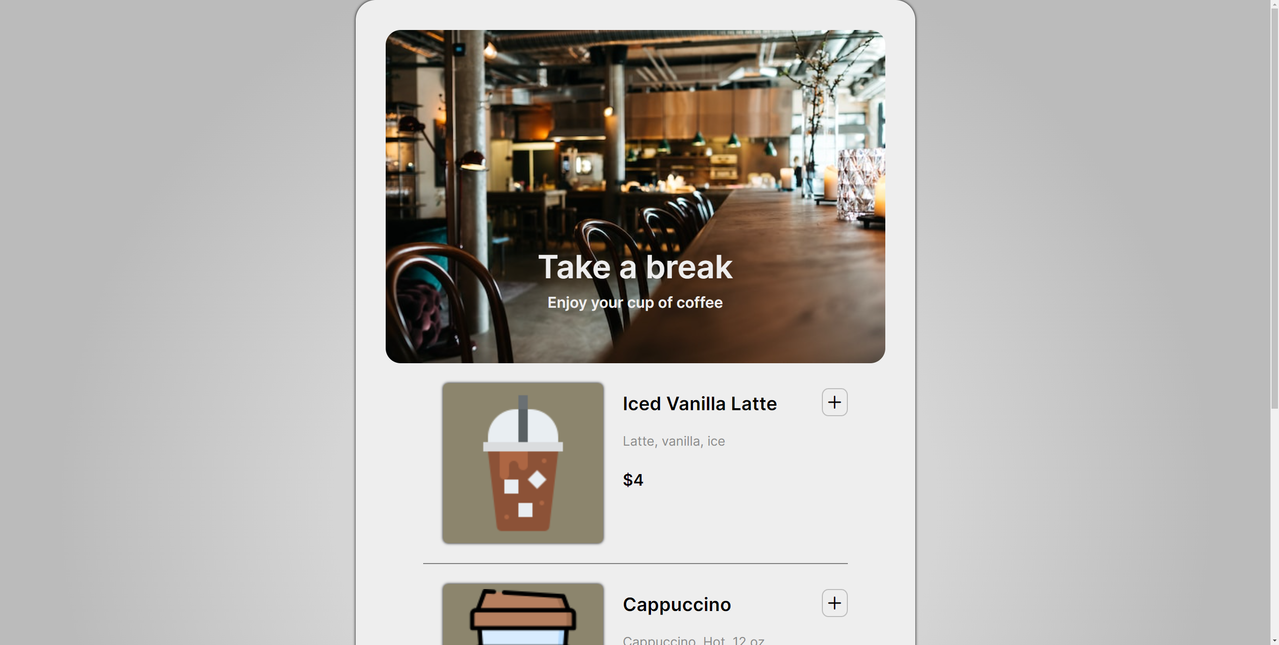 Coffee Ordering app
