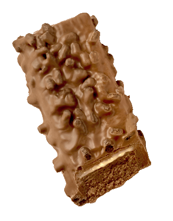 Crave bar cross-section — gooey, crispy, smooth