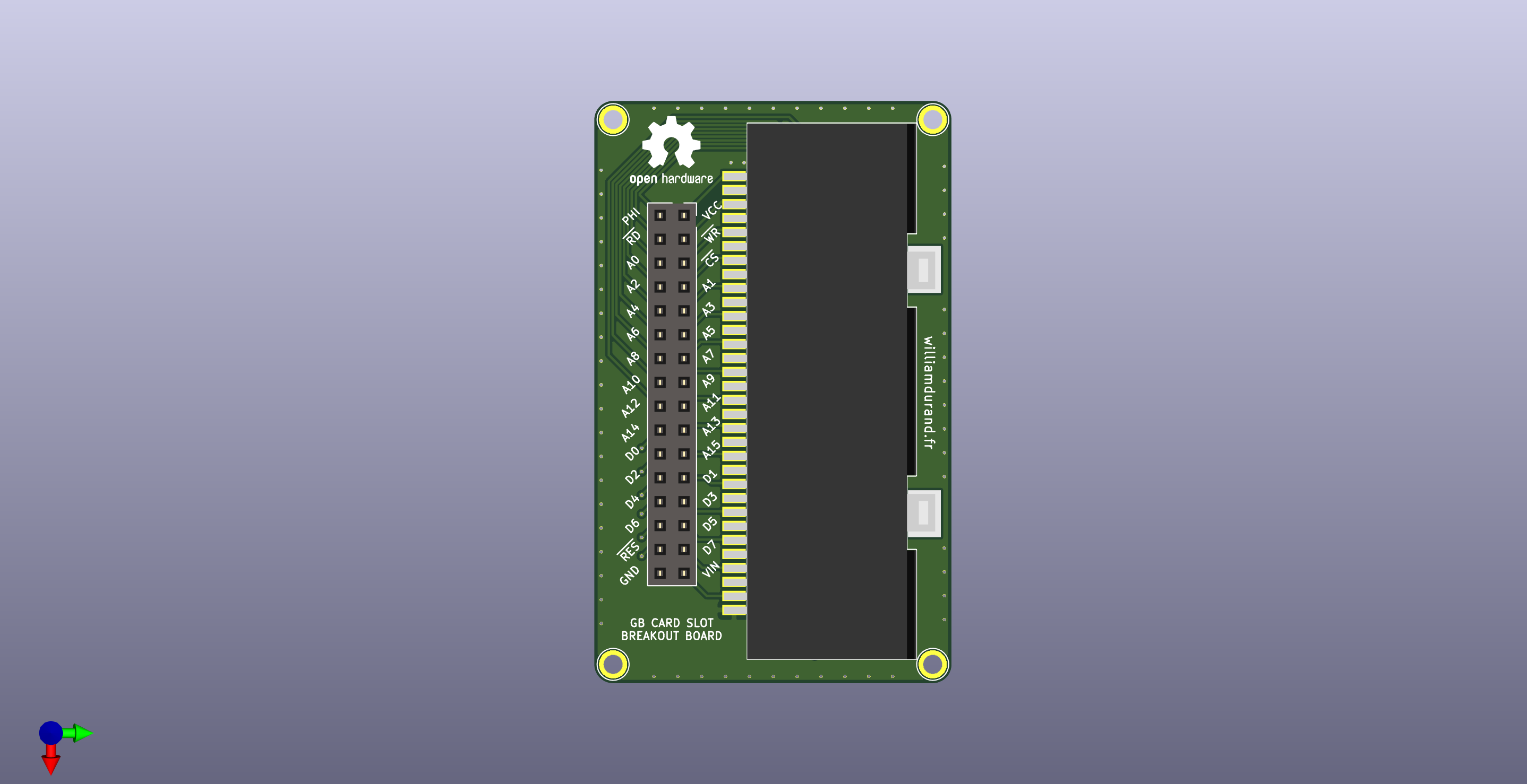 Gameboy breakout board, from the project README