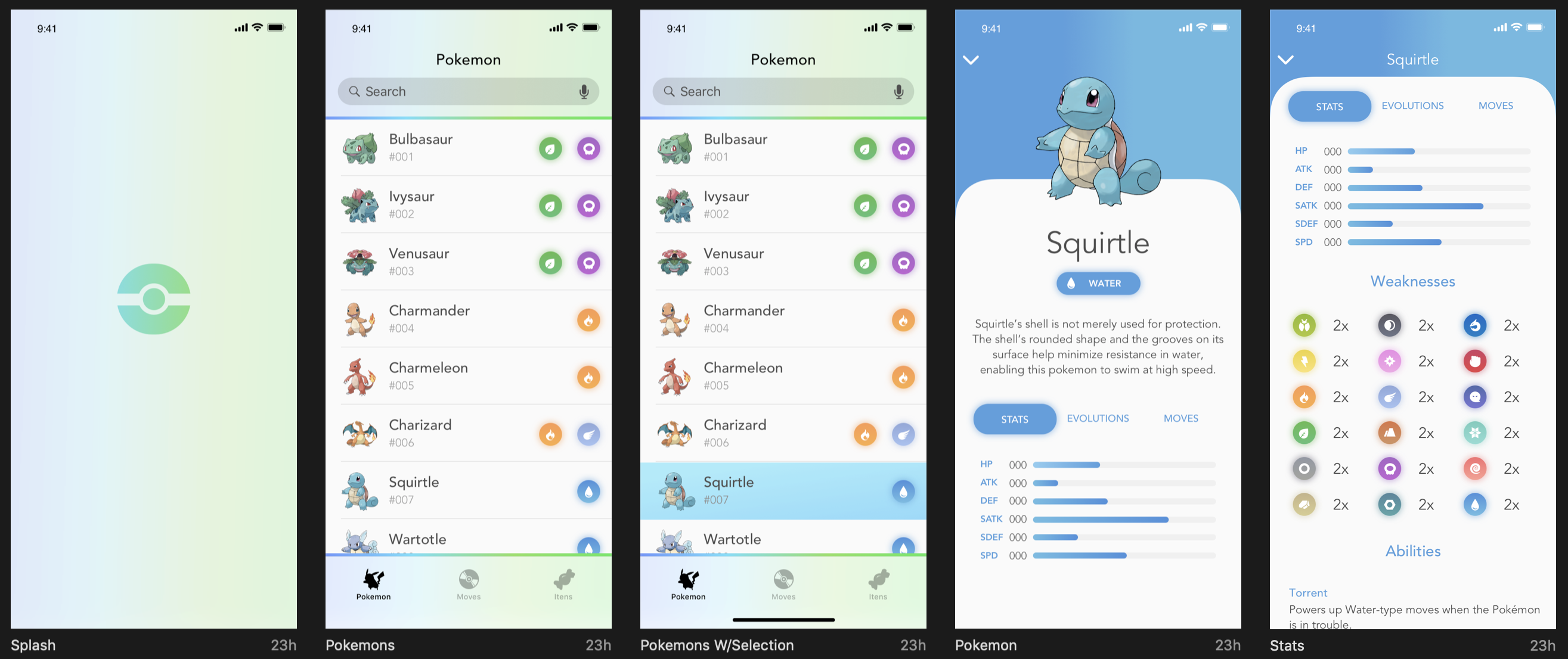 layout pokedex