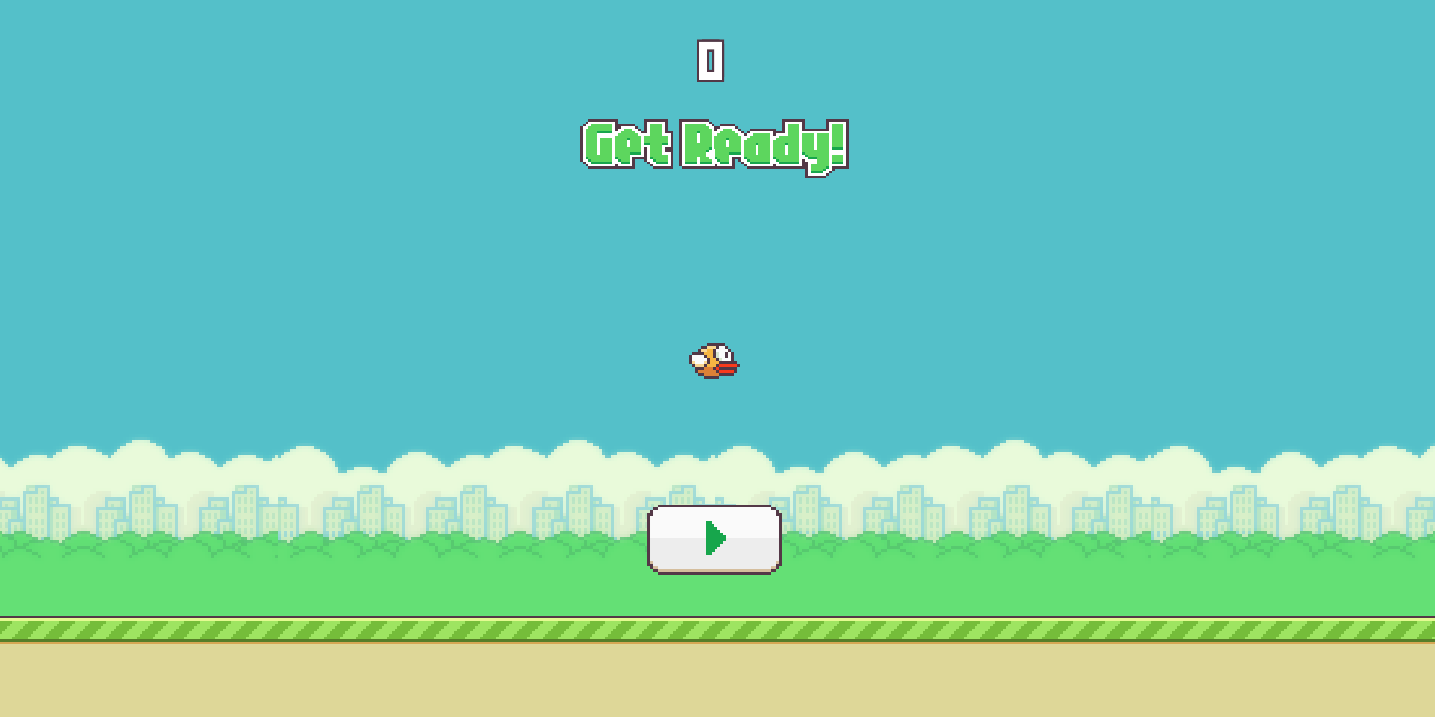 Flappy Bird Get Ready screen