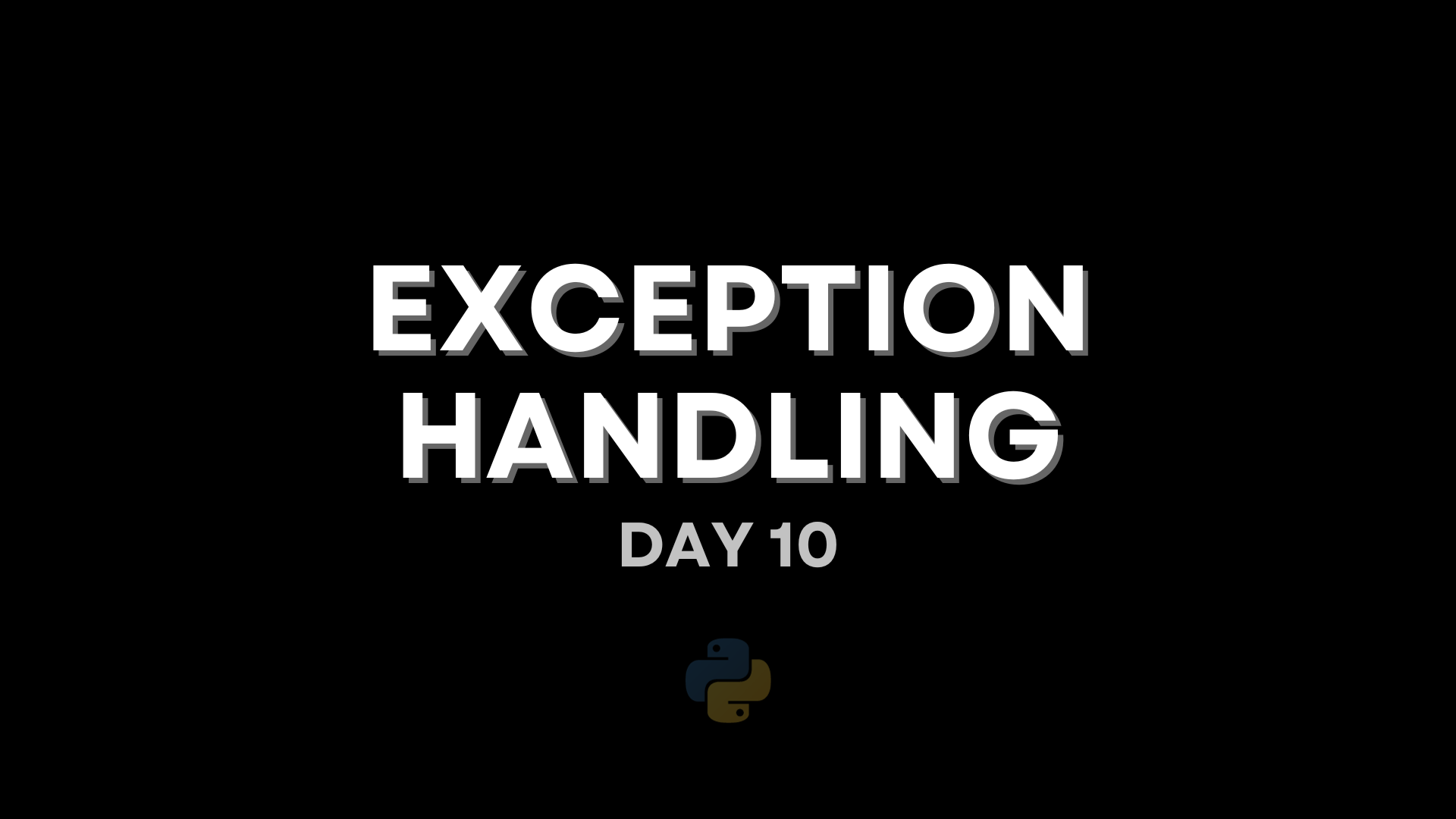 Exception Handling