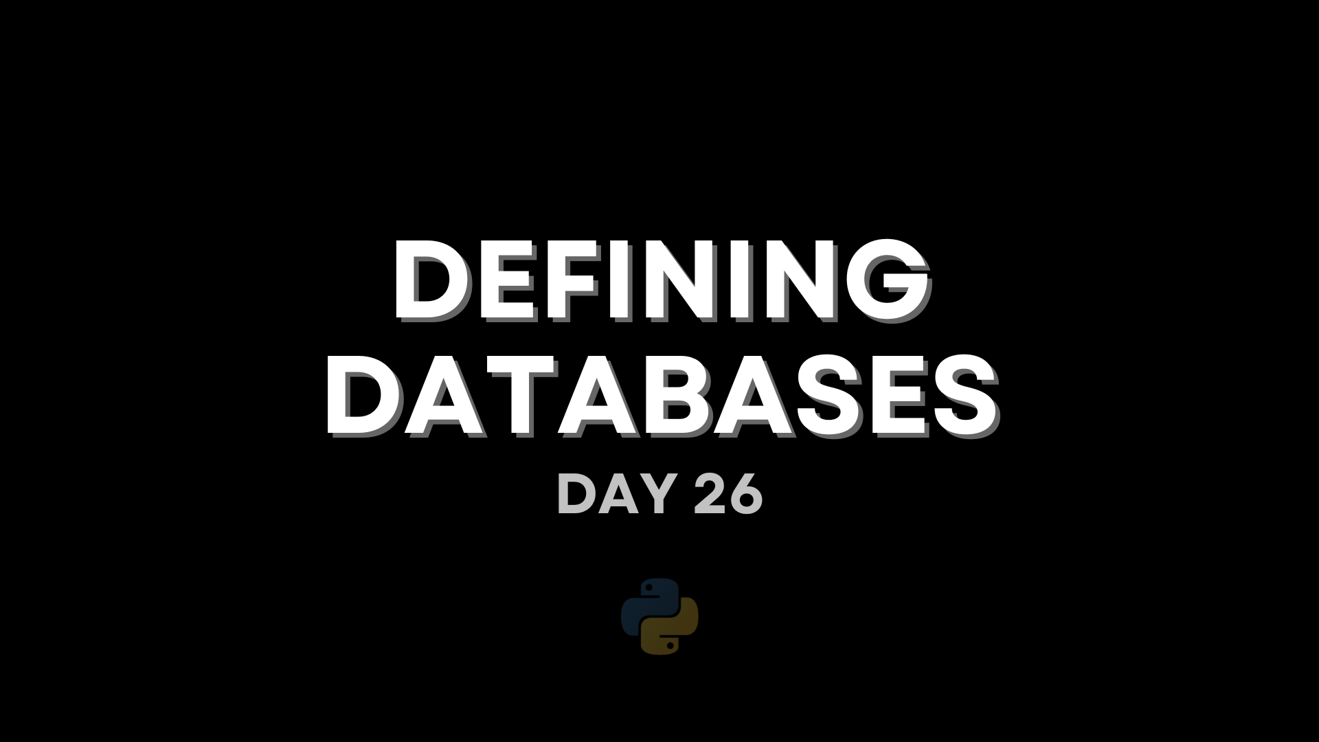 Defining Databases