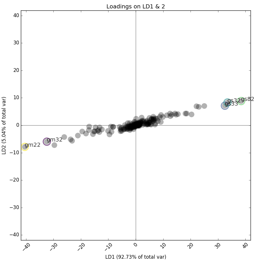 Loadings 2D plot