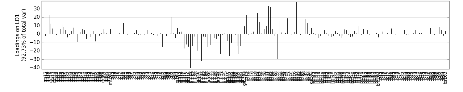 Loadings bar plot