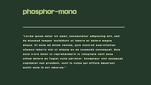 Phosphor-Mono Theme