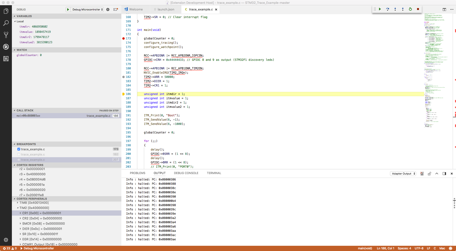 Visual Studio Code with Cortex-Debug Installed