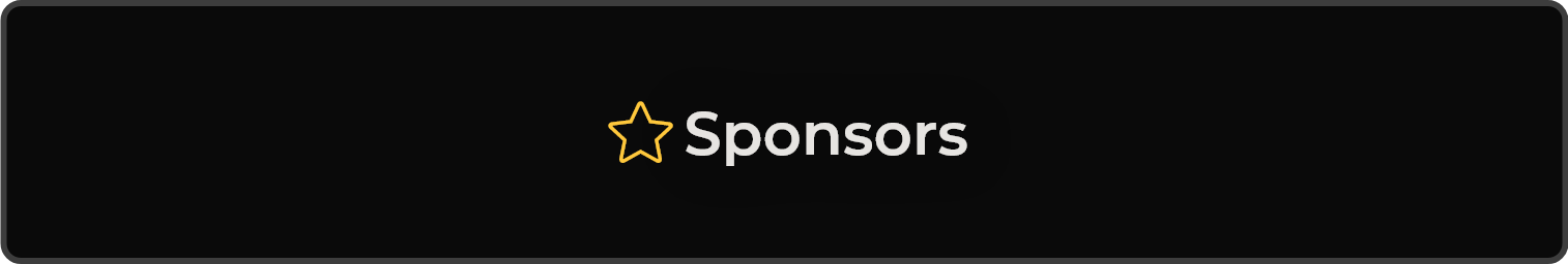 ⭐ Sponsors