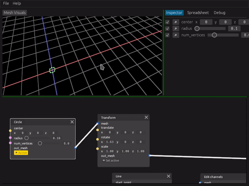 Gif showcasing procedural modelling in Blackjack