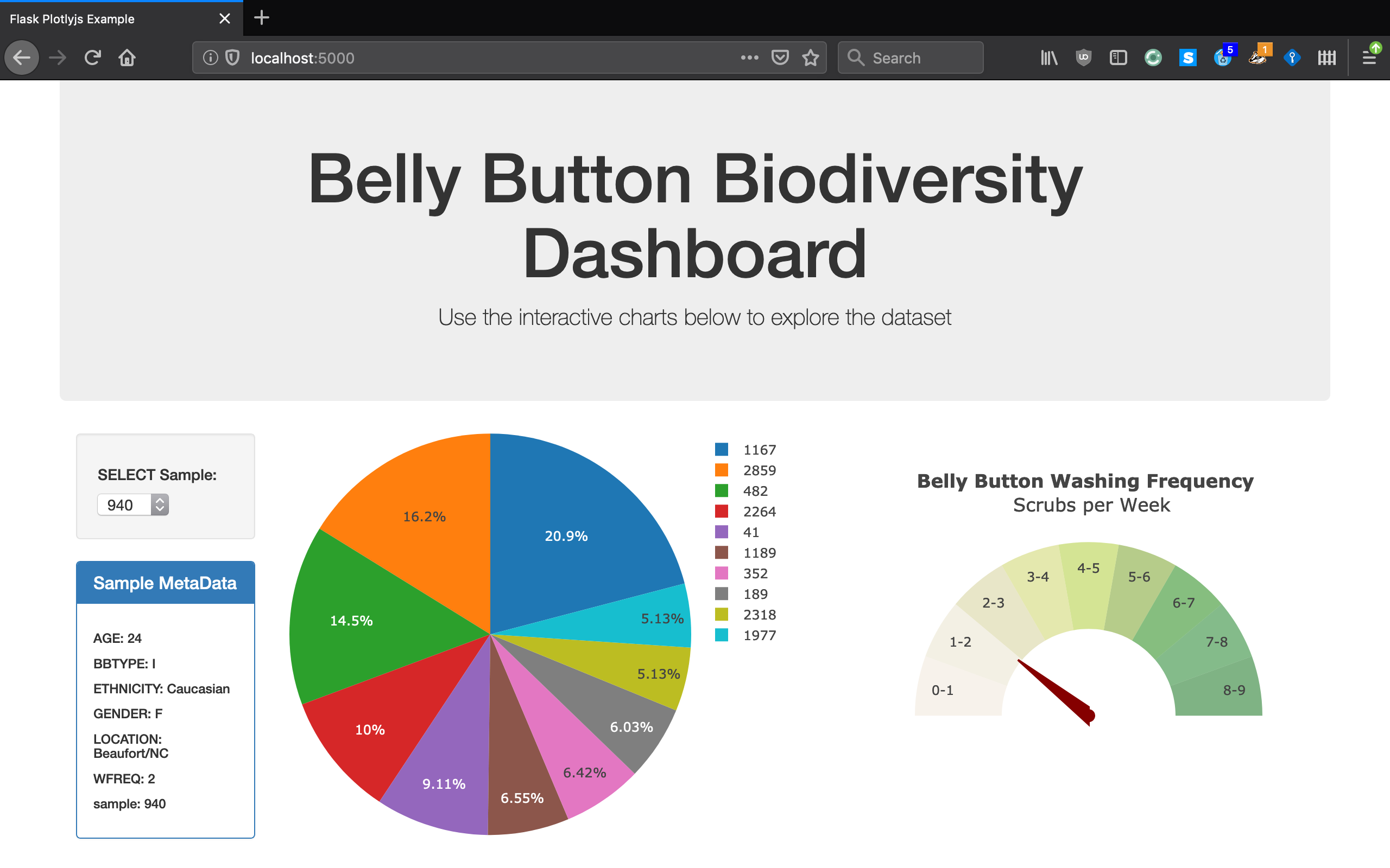 Example Dashboard Page