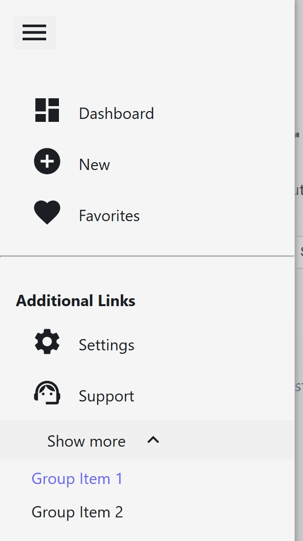 Mobile sidebar open state