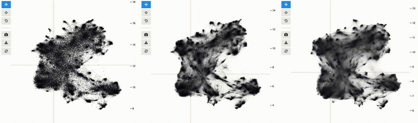 HUMAP exploration on Fashion MNIST dataset