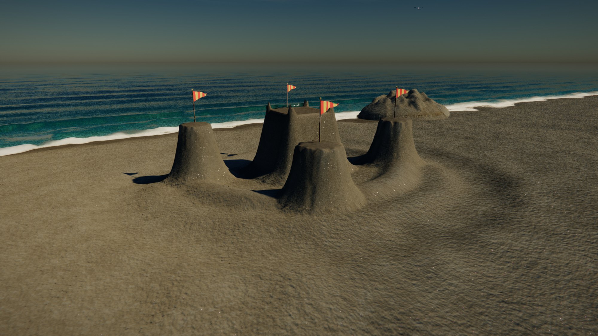 The keep at low water