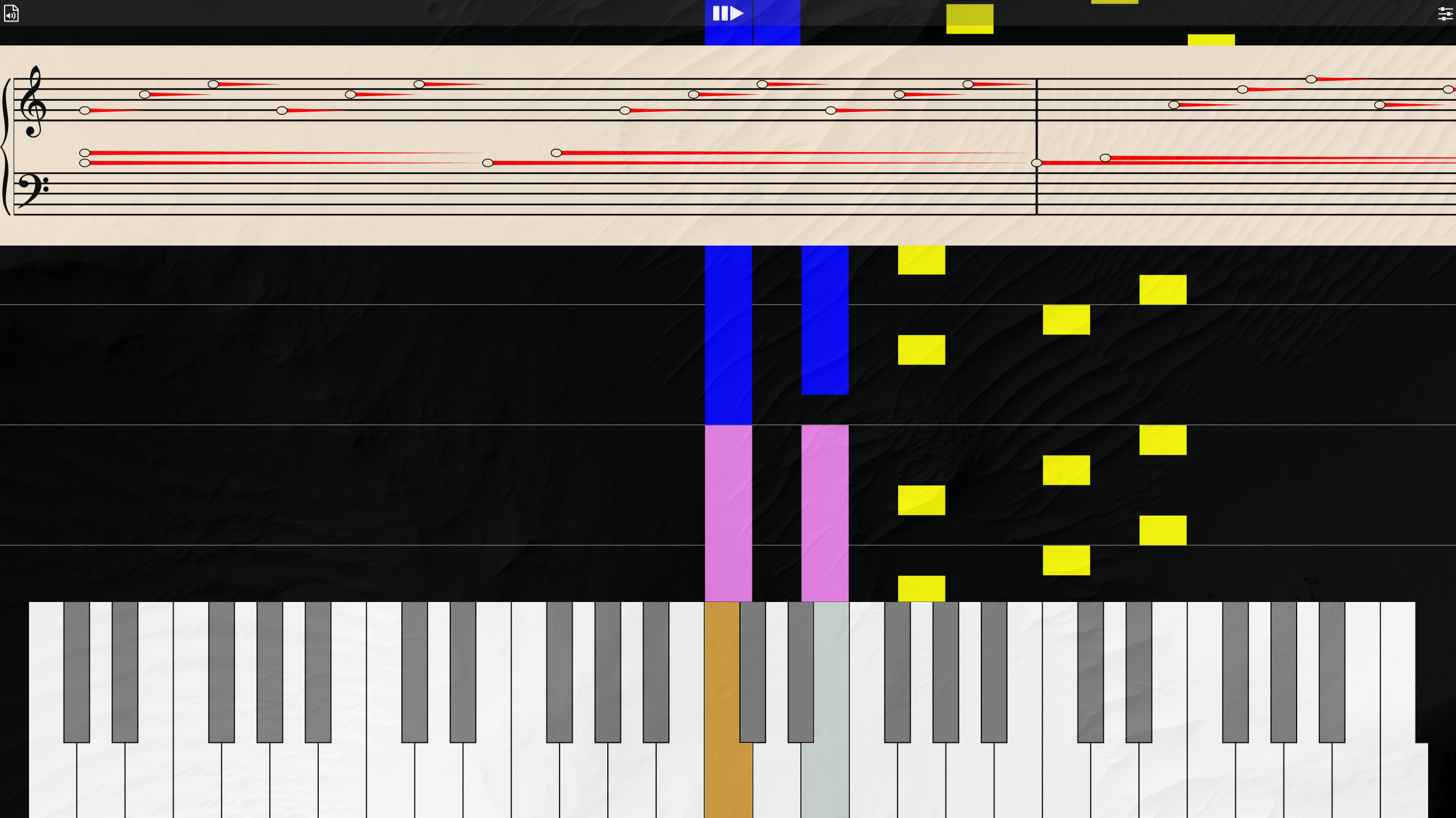 Playback mode playing Bach's Prelude in C major