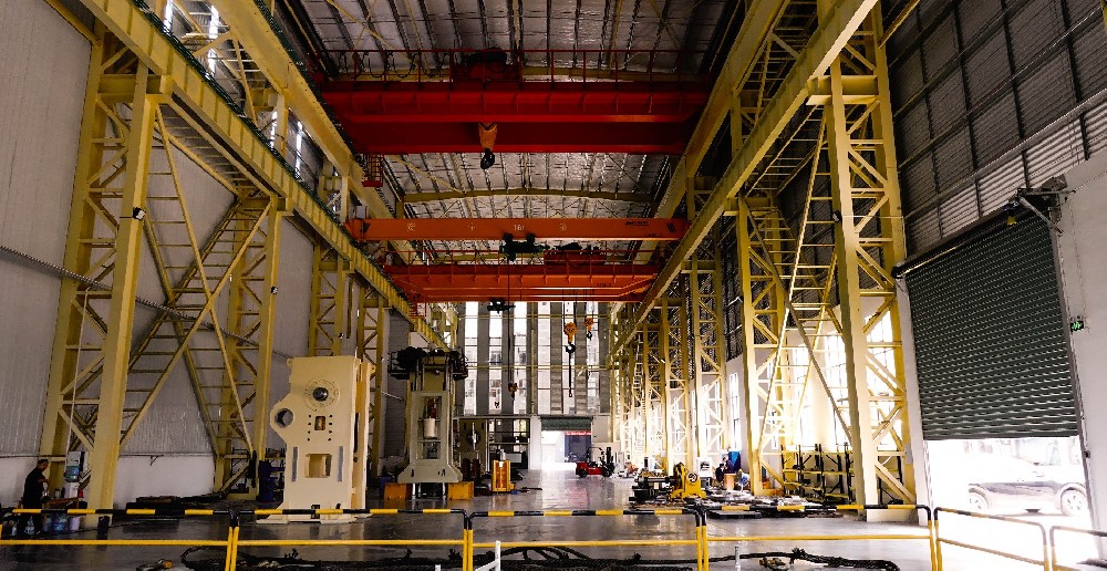 Hot Forging Press in Operation