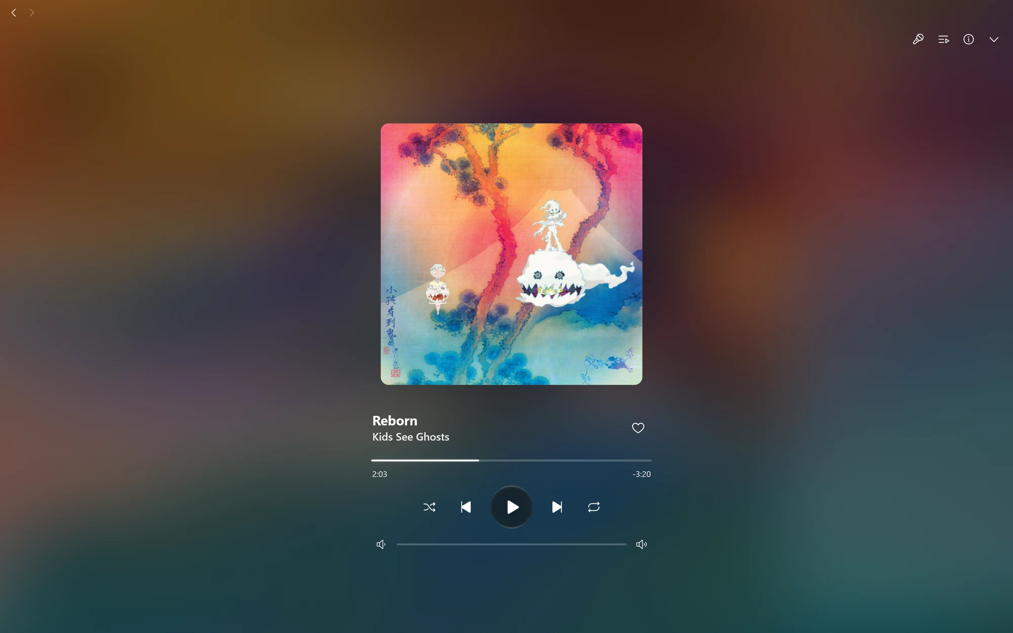 The player in the Octo desktop app