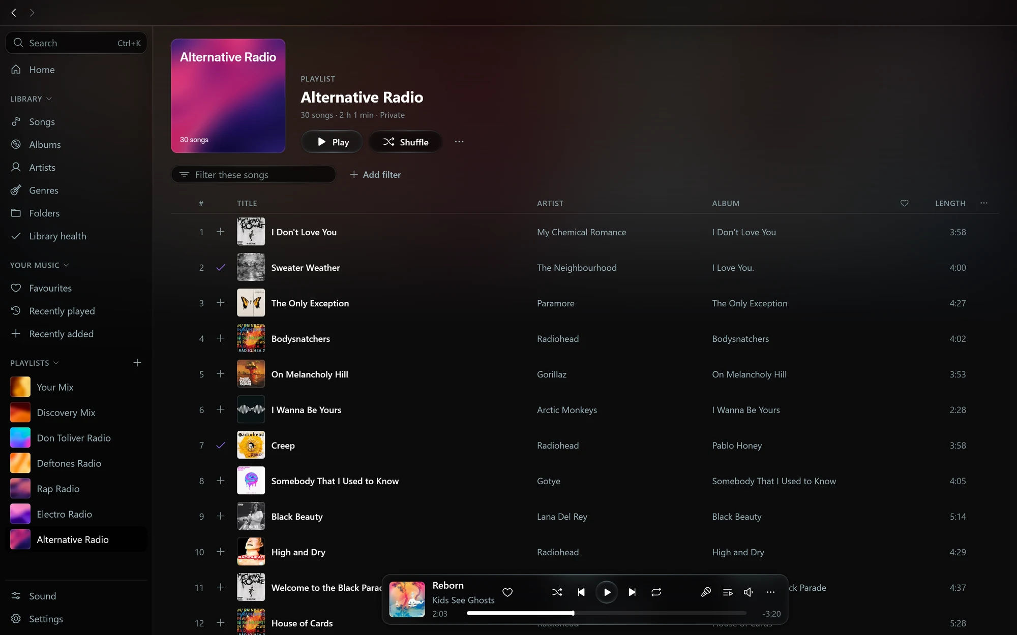 A station in the Octo desktop app