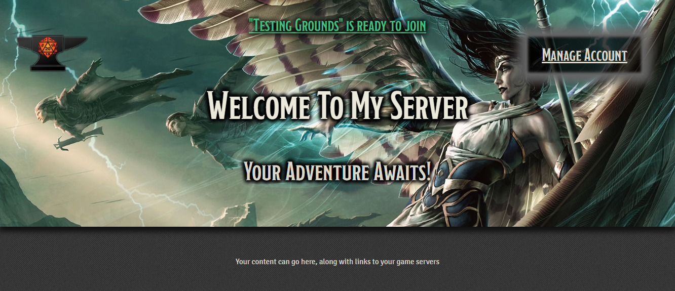 Main Welcome Page