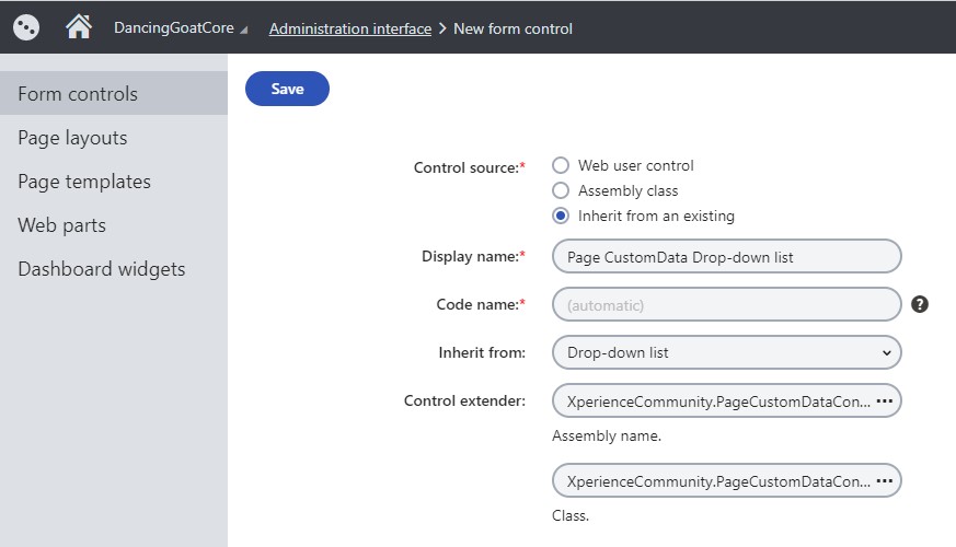 Custom Drop-down list control