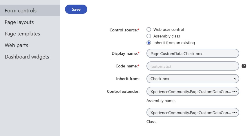 Custom Check box control